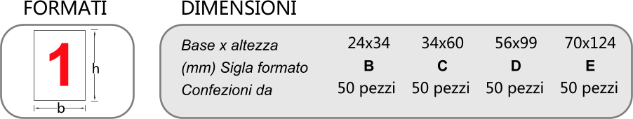 formato etichette numeri e lettere